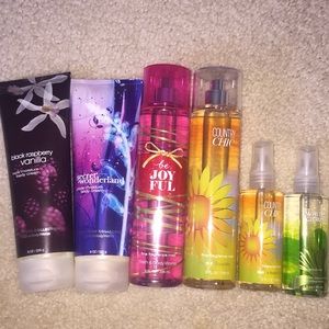 Bath & Body fragrance mist and body cream package
